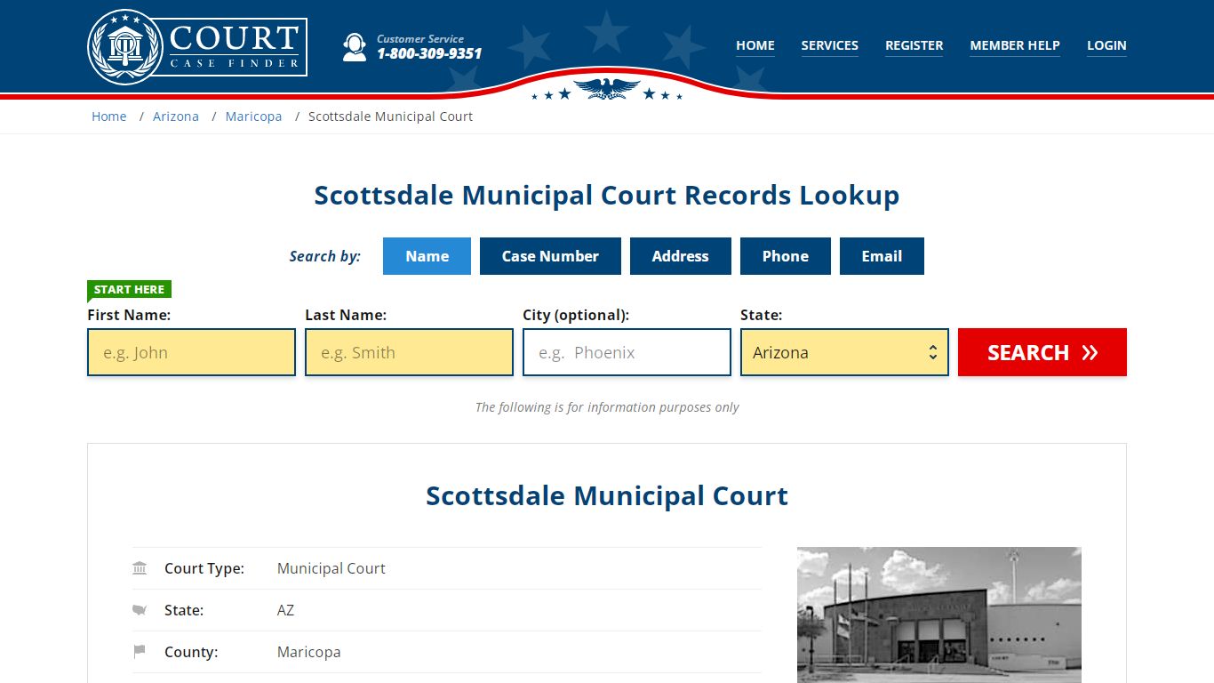 Scottsdale Municipal Court Records Lookup - CourtCaseFinder.com